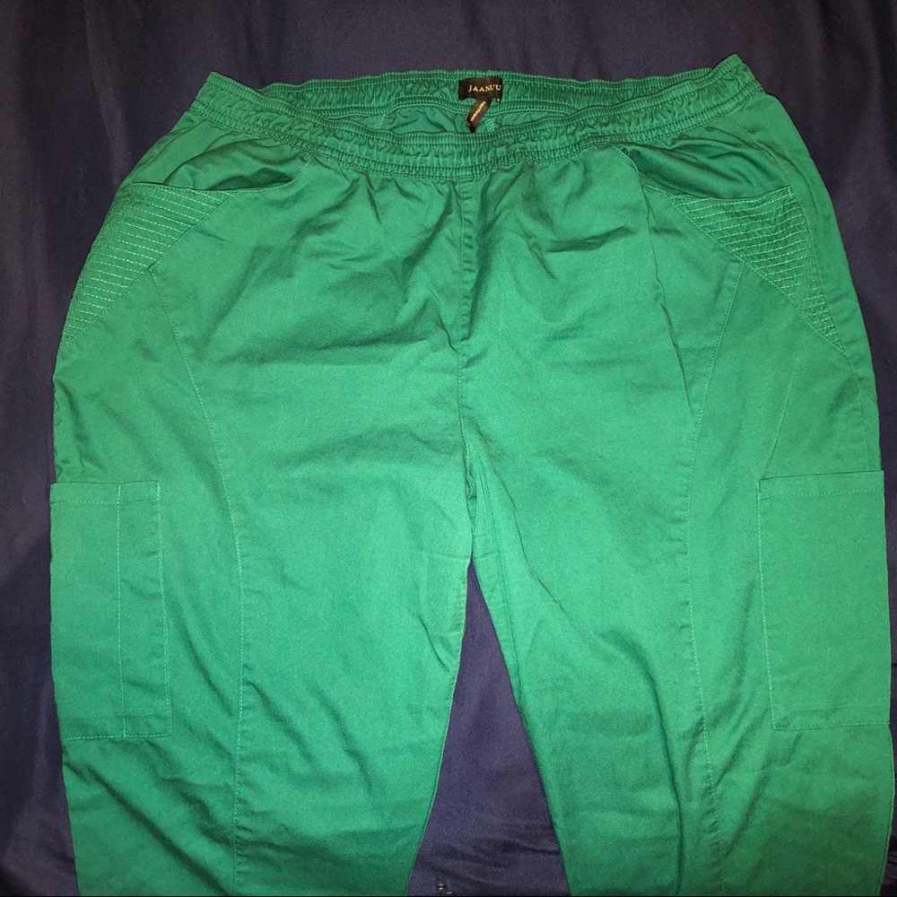 Jaanuu Hunter Green Scrub Pants